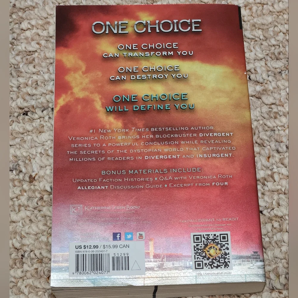 Allegiant Paperback - Picture 5 of 8